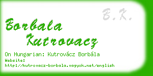 borbala kutrovacz business card